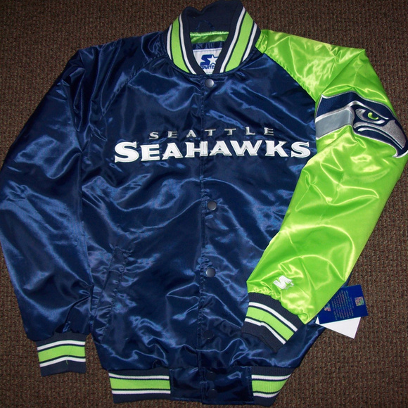 SEATTLE SEAHAWKS Starter Dugout Summer/Fall Jacket - Picture 4 of 8